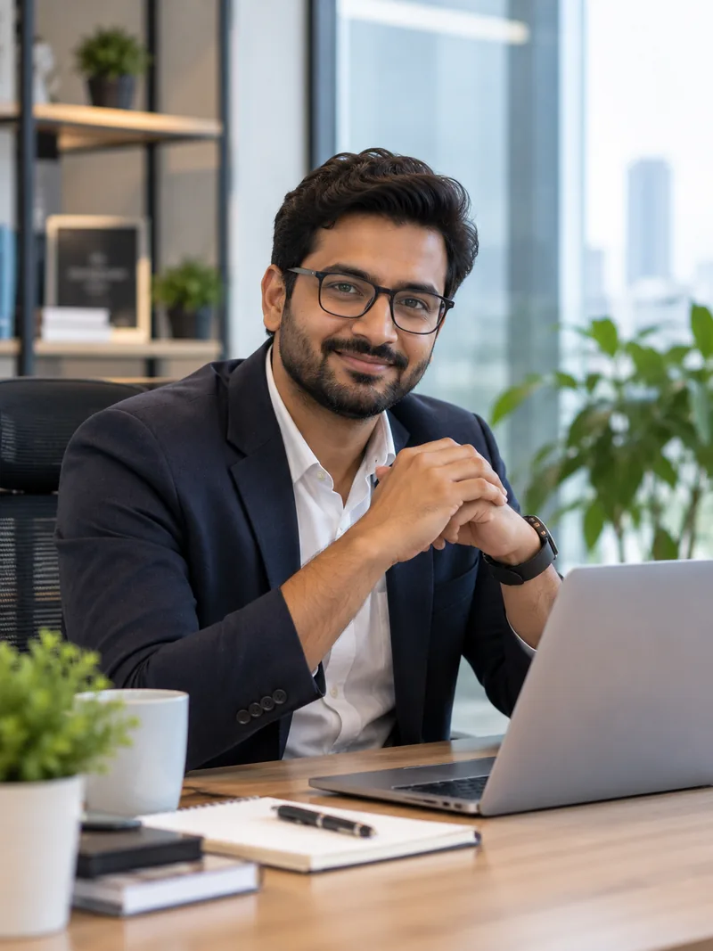 A business leader at his desk