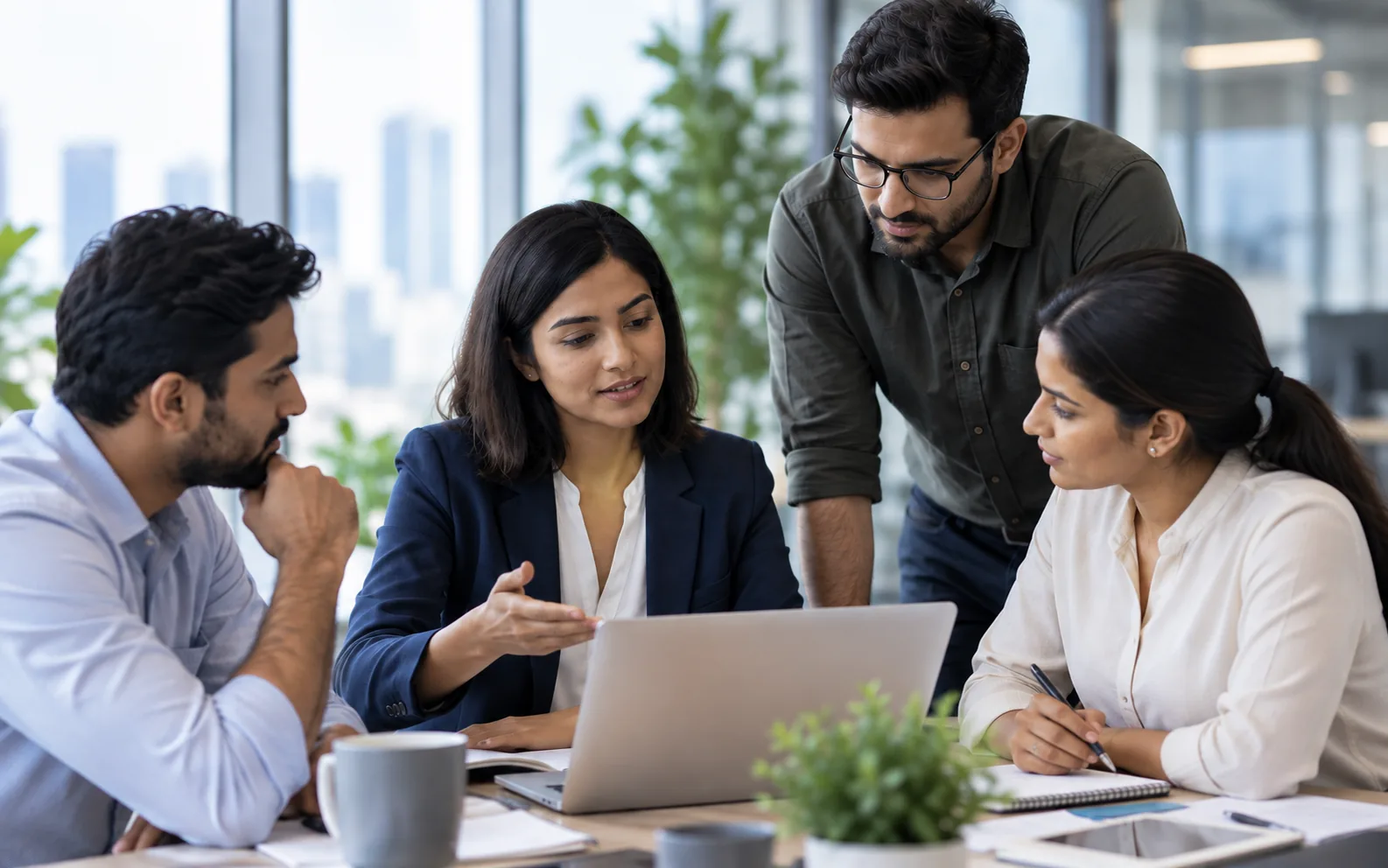 A leadership team reviewing where AI could help their business